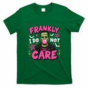 Frankly I Do Not Care Frankenstein Bubblegum Halloween T-Shirt - Irish Green