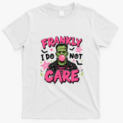 Frankly I Do Not Care Frankenstein Bubblegum Halloween T-Shirt - White