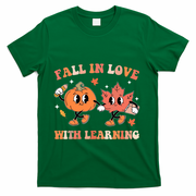 Fall In Love With Learning Autumn Cute T-Shirt - Green
