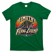 Funny Jimothy Raccoon Seattle Feral Legend T-Shirt - Irish Green
