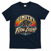 Funny Jimothy Raccoon Seattle Feral Legend T-Shirt - Navy Blue