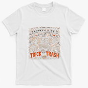 Funny Jimothy Trick Or Trash Raccoon Halloween T-Shirt - White