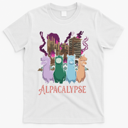 Funny Llama Apocalypse T-Shirt - White