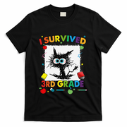 Funny Last Day Of Third 3rd Grade I Survived Third 3rd Grade T-Shirt - Black