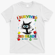 Funny Last Day Of Third 3rd Grade I Survived Third 3rd Grade T-Shirt - White