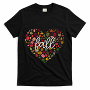 Fall Lover Nature Heart T-Shirt - Black