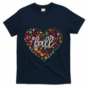 Fall Lover Nature Heart T-Shirt - Navy