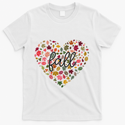 Fall Lover Nature Heart T-Shirt - White