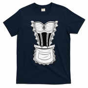 French Maid Costume Cool Halloween Housemaid Gift T-Shirt - Navy Blue