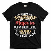 Funny Ocean Engineering Major Studengift Graduation Gift T-Shirt - Black