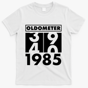 Funny Oldometer Made In 1985 40th Birthday T-Shirt - White