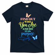 Find Out Who You Are Dolly Quote T-Shirt - Navy Blue