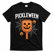 Funny Pickleween Halloween Pickleball Players Gift T-Shirt - Black
