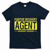 Fugitive Recovery Bail Agent Halloween Costume T-Shirt - Navy Blue