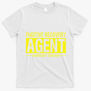 Fugitive Recovery Bail Agent Halloween Costume T-Shirt - White