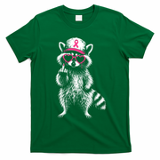 Funny Racoon F Breast Cancer Middle Finger T-Shirt - Irish Green