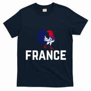 French Rooster France Country Flag T-Shirt - Navy Blue