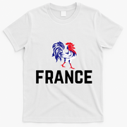 French Rooster France Country Flag T-Shirt - White