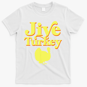 Funny Retro Jive Thanksgiving Turkey T-Shirt - White