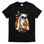 Funny Raccoon Trick or Treat Halloween Costume T-Shirt - Black
