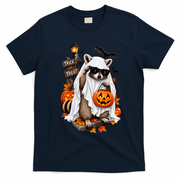 Funny Raccoon Trick or Treat Halloween Costume T-Shirt - Navy Blue