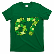 Funny Shamrock 67 St Patrick's Day 6-7 Meme T-Shirt - Green