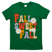 Fall Sweet Fall Retro Flower T-Shirt - Green