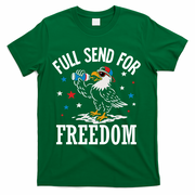 Full Send For Freedom Patriotic Eagle T-Shirt - Green