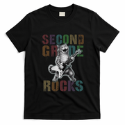 Fabulous Second Grade Rocks 2nd Grader Cat Graduating Squad T-Shirt - Black