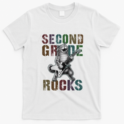 Fabulous Second Grade Rocks 2nd Grader Cat Graduating Squad T-Shirt - White