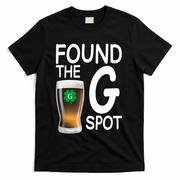 Funny St Patricks Beer Found The G Spot T-Shirt - Black