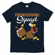 Friendsgiving Squad Thanksgiving Party Run Football Turkey Cute Gift T-Shirt - Navy