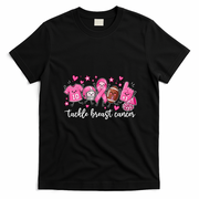 Football Tackle Breast Cancer T-Shirt - Black
