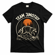 Funny Team Jimothy Raccoon Wilderness T-Shirt - Black