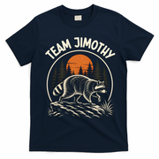 Funny Team Jimothy Raccoon Wilderness T-Shirt - Navy Blue