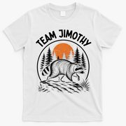 Funny Team Jimothy Raccoon Wilderness T-Shirt - White