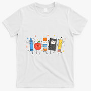Funny Teacher Students Life Back To School T-Shirt - White