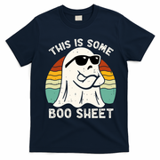 Funny Vintage Halloween Boo Ghost This Is Some Boo Sheet Gift T-Shirt - Navy Blue