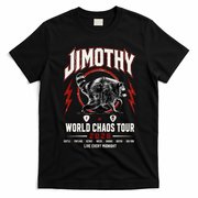 Funny Vintage Rock Tour Jimothy World Chaos Tour 2026 T-Shirt - Black