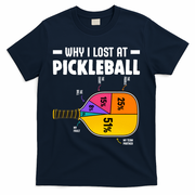 Funny Why I Lost At Pickleball T-Shirt - Navy