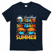 Goodbye 2nd Grade Graduation To 3rd Grade Hello Summer T-Shirt - Navy