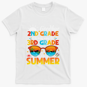 Goodbye 2nd Grade Graduation To 3rd Grade Hello Summer T-Shirt - White
