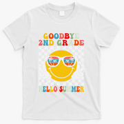 Goodbye 2nd Grade Hello Summer Last Day Of School T-Shirt - White