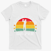 Golf 40th Birthday Pun Retro Vintage Look Who’S Fore Tee T-Shirt - White