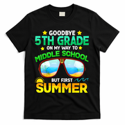 Goodbye 5th Grade Graduation To 6th Grade Hello Summer T-Shirt - Black