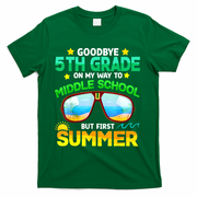 Goodbye 5th Grade Graduation To 6th Grade Hello Summer T-Shirt - Green