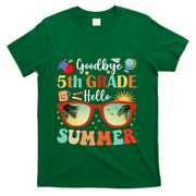 Goodbye 5th Grade Hello Summer Fifth Grade Student Teacher T-Shirt - Green