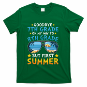 Goodbye 7th Grade Graduation To 8th Grade Hello Summer T-Shirt - Green