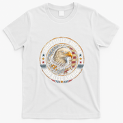 God Bless America United States of America Eagle Emblem T-Shirt - White