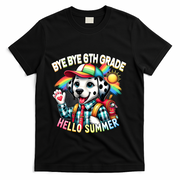 Graduation Bye Bye 6th Grade Hello 7th Grade Hello Summer Gift T-Shirt - Black